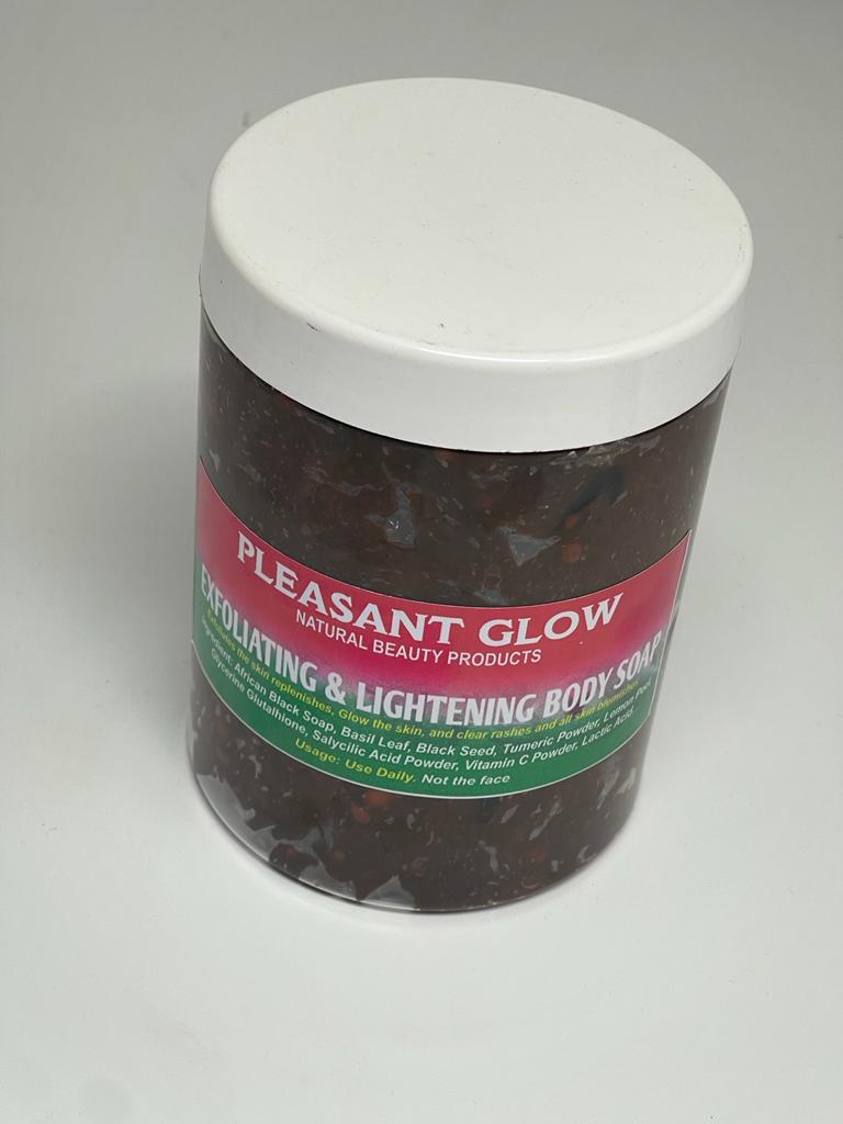 Exfoliating and lightening body soap Shop Pleasant Glow