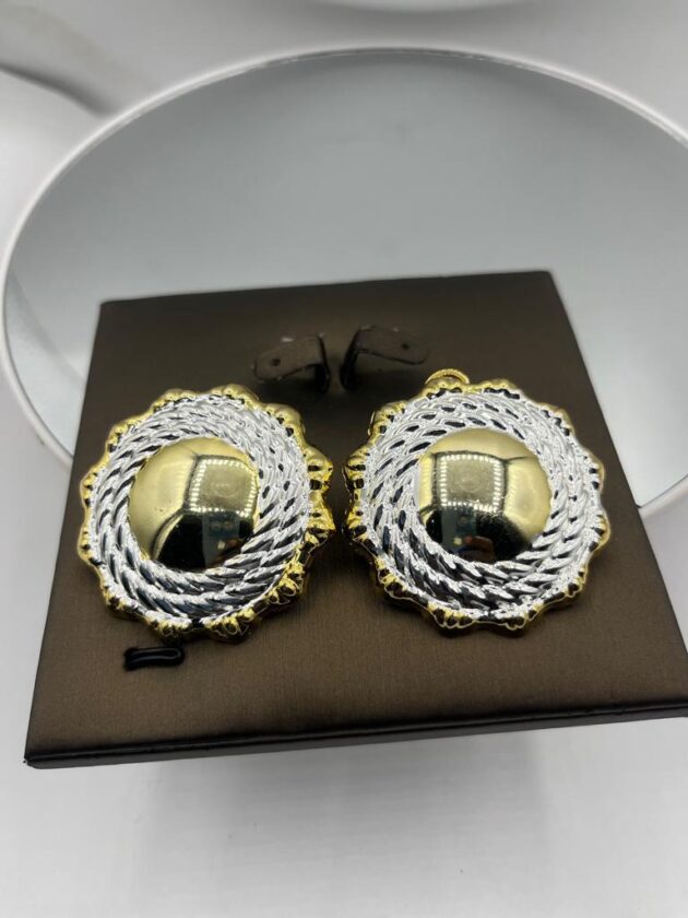 Button Earrings Gold plated 18 Karat