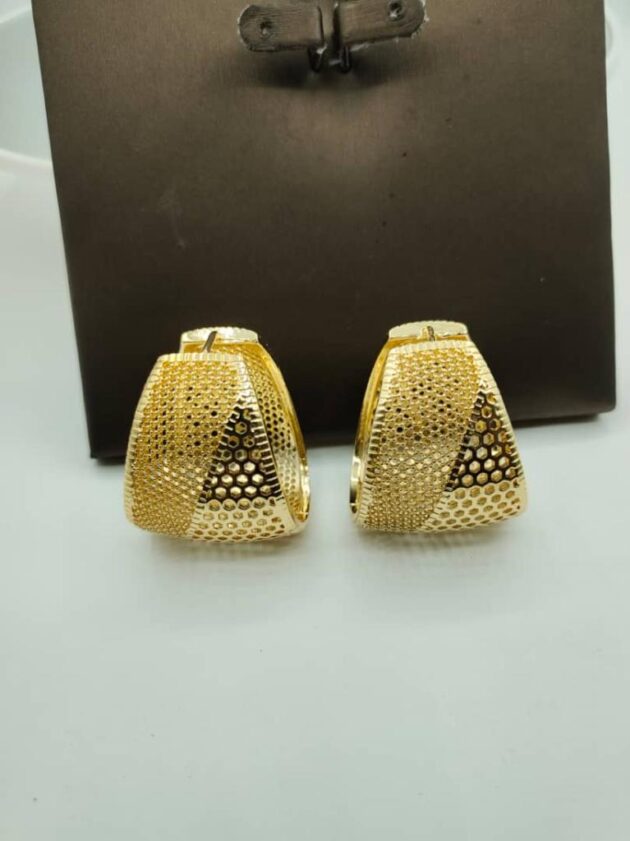 Net Laced Earrings Gold Plated 18 Karat